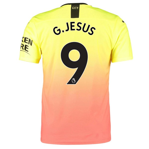 Camiseta Manchester City NO.9 G.Jesus 3ª 2019/20 Naranja